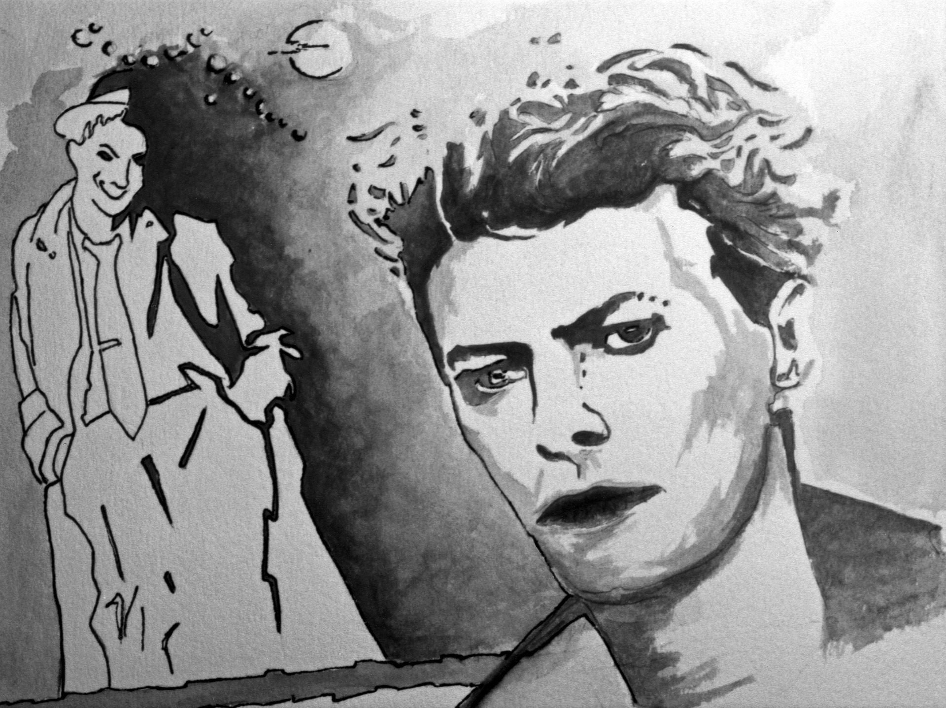 Zeichnung von David Bowie